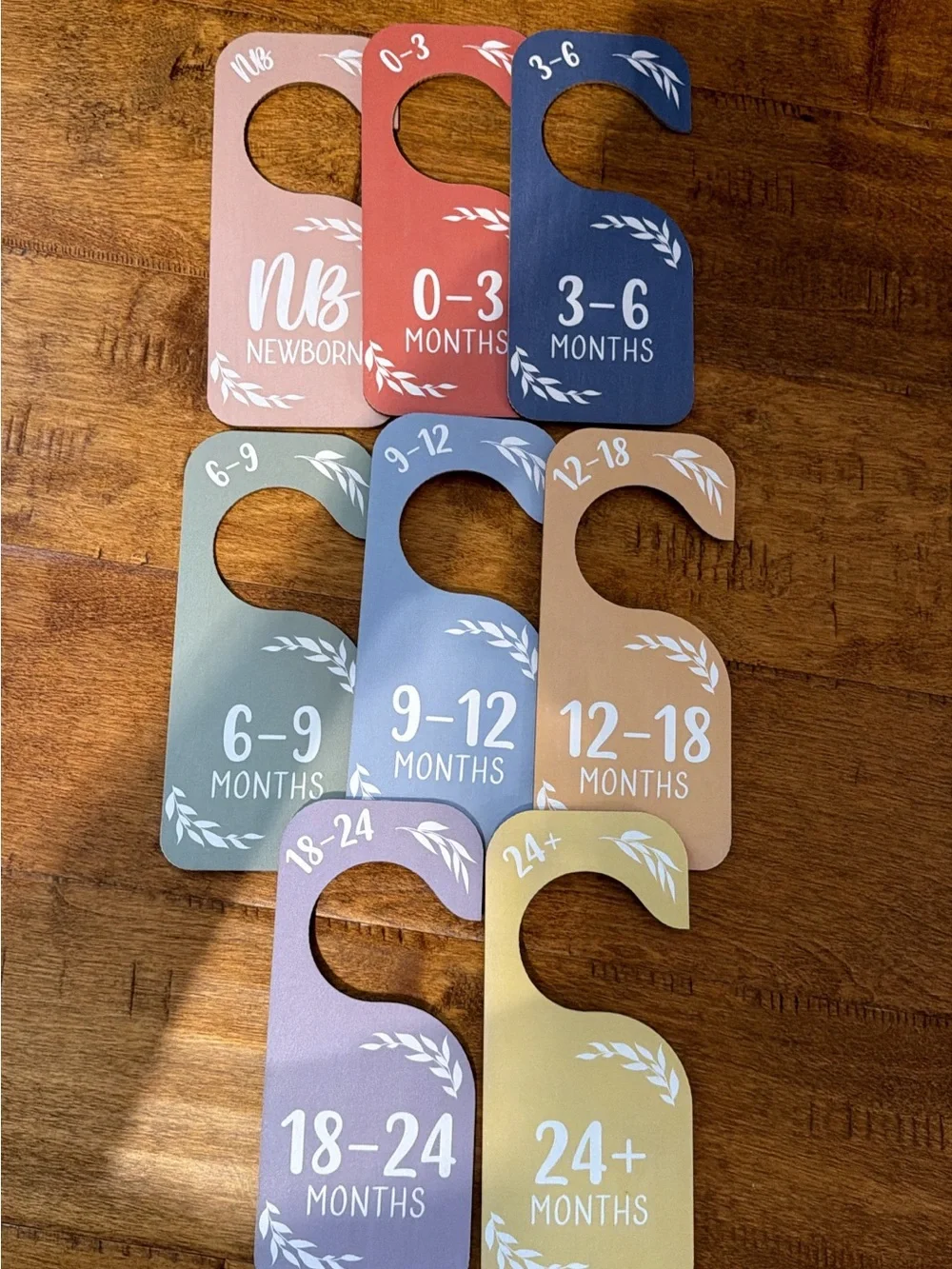 Nursery Closet Size Door Hangers - Multi Color Baby Clothes Dividers